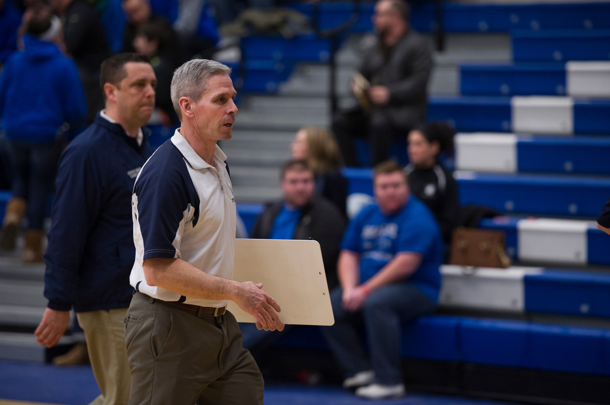Coach Hickey during last season's Regional Championship (PC: Bruce Jeffrey)